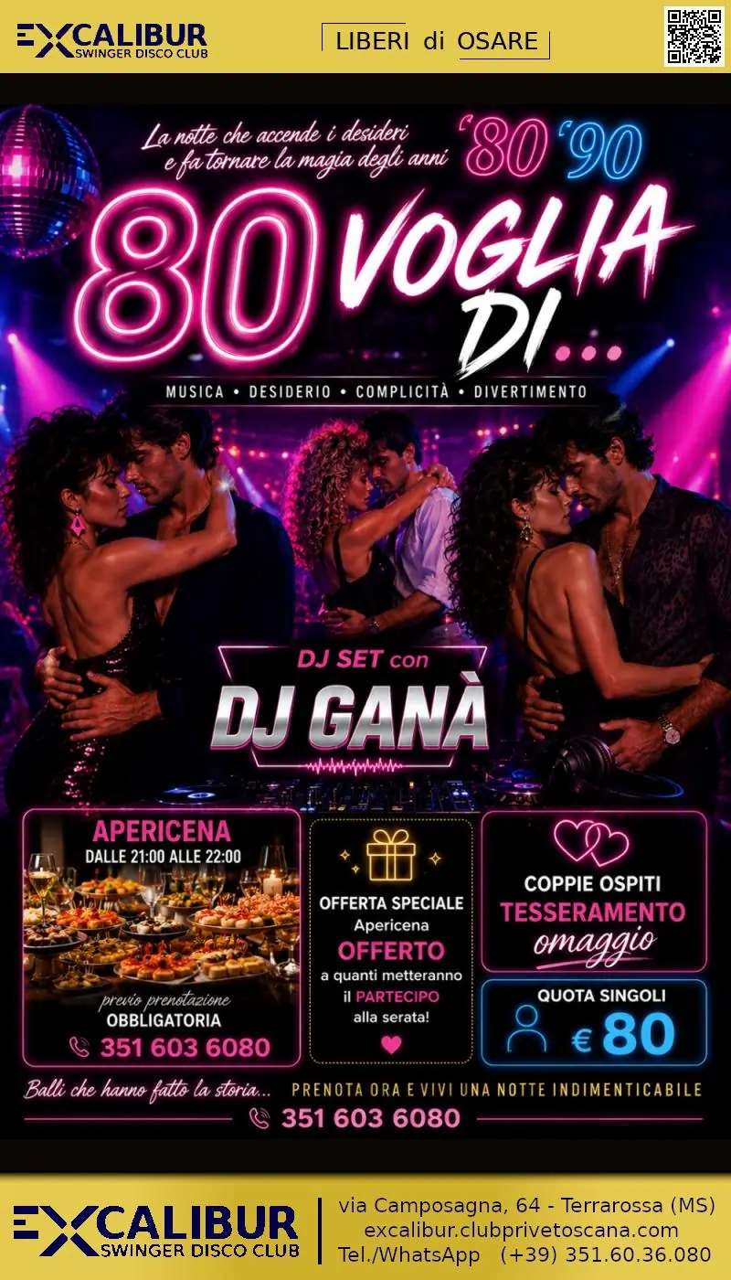 Swinger club prive evento 80 Voglia di....